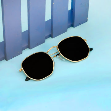 Alley Gold And Black Sunglasses