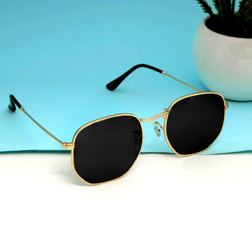 Alley Gold And Black Sunglasses