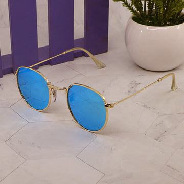 Impact 003 Gold And Blue Mercury Edition Sunglasses